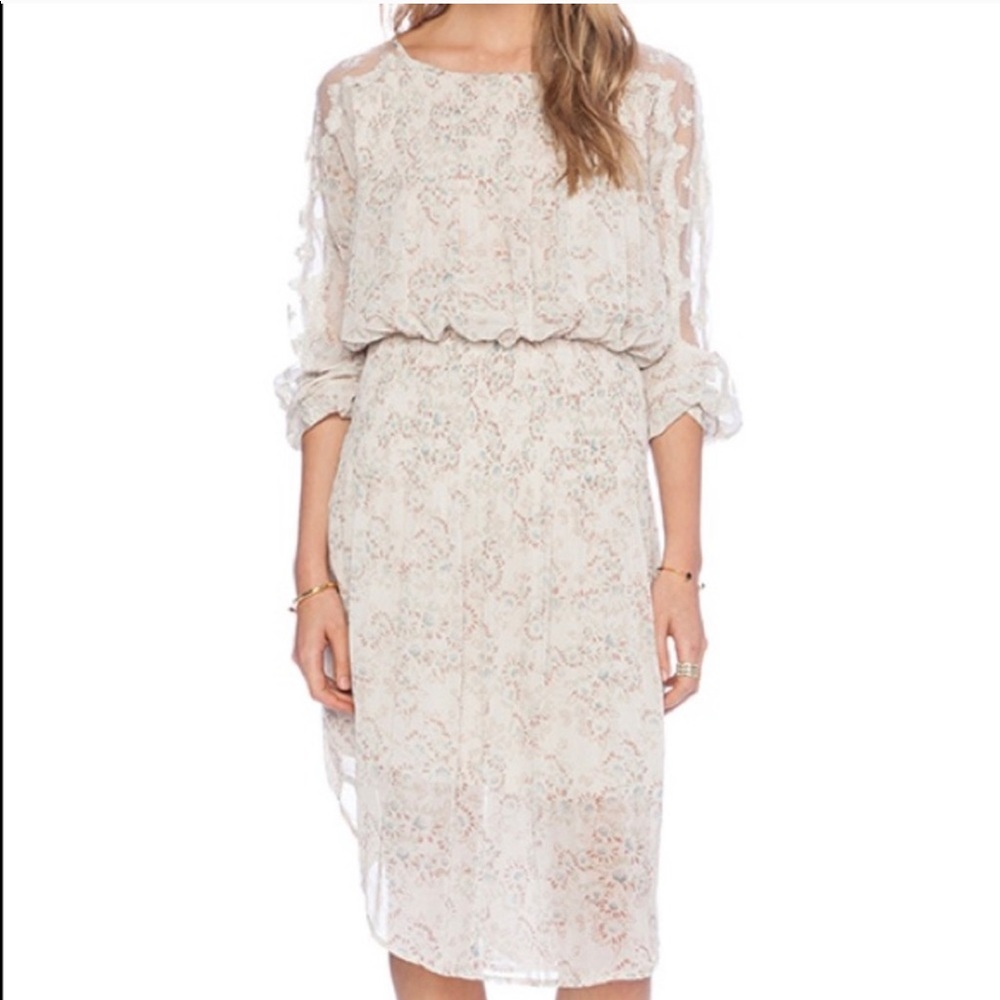 Free People Beige Charlotte Midi Dress - NWOT - Picture 8 of 8